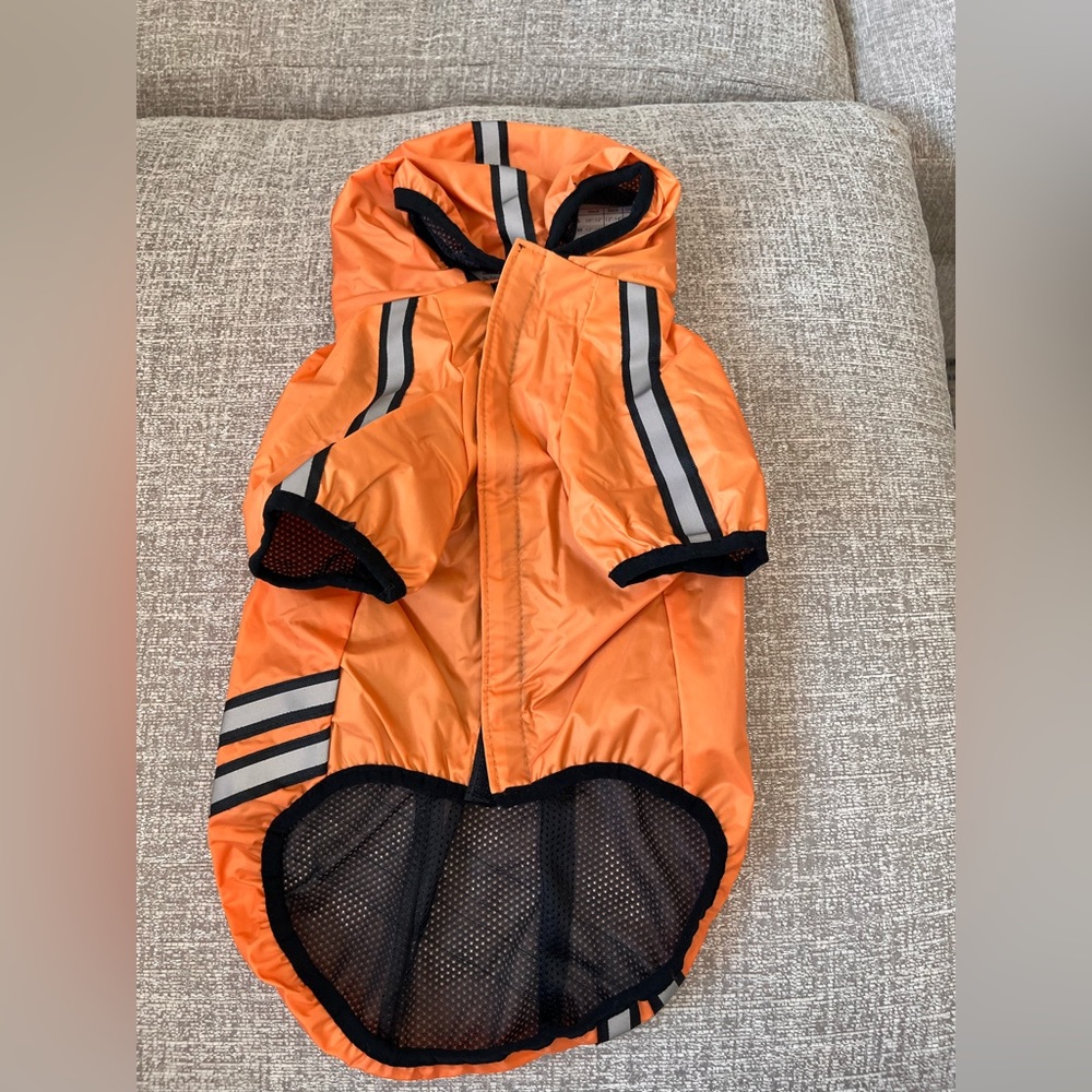 Dog Raincoat wfree gift waterproof hooded storage see condition description new